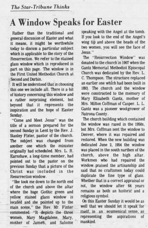 Clipping from Casper Star-Tribune